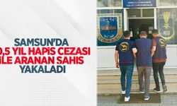 Samsun'da 10,5 yıl hapis cezası ile aranan şahıs yakaladı