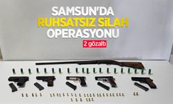 Samsun'da ruhsatsız silah operasyonu: 2 gözaltı