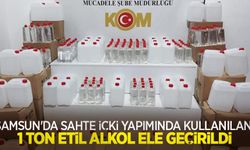 Samsun'da sahte içki yapımında kullanılan 1 ton etil alkol ele geçirildi