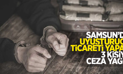 Samsun'da uyuşturucu ticareti yapan 3 kişiye ceza yağdı
