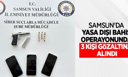 Samsun'da yasa dışı bahis operasyonunda 3 kişi gözaltına alındı