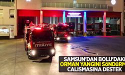 Samsun'dan, Bolu'daki orman yangını söndürme çalışmasına destek