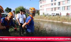 Suya düşen yabancı uyruklu çocuğu kurtaran şahıs akıntıya kapılarak kayboldu