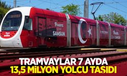 Tramvaylar 7 ayda 13,5 milyon yolcu taşıdı