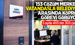 153 vatandaşla belediye arasında köprü görevi görüyor: 5 ayda 403 bin 303 çağrı!