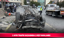 2 AYRI TRAFİK KAZASINDA 2 KİŞİ YARALANDI