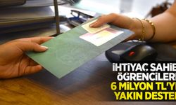 İhtiyaç sahibi öğrencilere 6 milyon TL’ye yakın destek