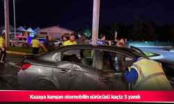 kazaya karışan otomobilin sürücüsü kaçtı: 5 yaralı