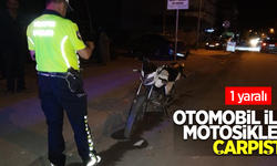 Otomobil ile motosiklet çarpıştı: 1 yaralı
