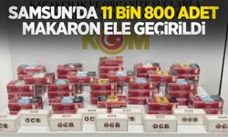 Samsun'da 11 bin 800 adet makaron ele geçirildi