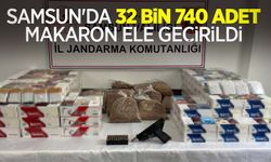 Samsun'da 32 bin 740 adet makaron ele geçirildi