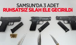 Samsun'da 3 adet ruhsatsız silah ele geçirildi