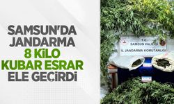 Samsun'da jandarma 8 kilo kubar esrar ele geçirdi