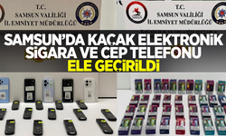 Samsun'da kaçak elektronik sigara ve cep telefonu ele geçirildi