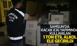 Samsun'da kaçak içki yapımında kullanılan 1 ton etil alkol ele geçirildi