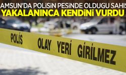Samsun'da polisin peşinde olduğu şahıs yakalanınca kendini vurdu
