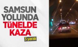 Samsun yolunda tünelde kaza: 3 yaralı