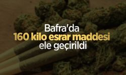 Bafra'da 160 kilo esrar maddesi ele geçirildi
