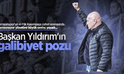 Başkan Yıldırım'ın galibiyet pozu