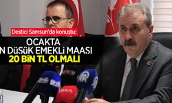 Destici Samsun'da konuştu: Ocakta en düşük emekli maaşı 20 bin TL olmalı