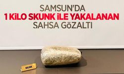 Samsun'da 1 kilo skunk ile yakalanan şahsa gözaltı