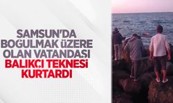 Samsun'da boğulmak üzere olan vatandaşı balıkçı teknesi kurtardı