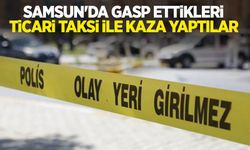 Samsun'da gasp ettikleri ticari taksi ile kaza yaptılar