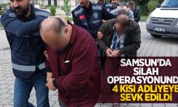 Samsun'da silah operasyonunda 4 kişi adliyeye sevk edildi