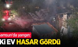Samsun'da yangın: İki ev hasar gördü
