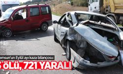 Samsun'un Eylül ayı kaza bilançosu: 3 ölü, 721 yaralı