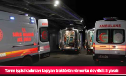 Tarım işçisi kadınları taşıyan traktörün römorku devrildi: 5 yaralı