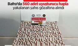 Bafra’da 560 adet uyuşturucu hapla yakalanan şahıs gözaltına alındı