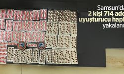 Samsun'da 2 kişi 714 adet uyuşturucu hapla yakalandı