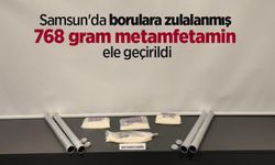 Samsun'da borulara zulalanmış 768 gram metamfetamin ele geçirildi