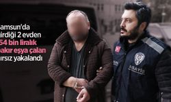 Samsun'da girdiği 2 evden 154 bin liralık bakır eşya çalan hırsız yakalandı