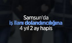 Samsun'da iş ilanı dolandırıcılığına 4 yıl 2 ay hapis