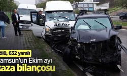 Samsun'un Ekim ayı kaza bilançosu: 1 ölü, 632 yaralı