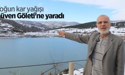 Yoğun kar yağışı Güven Göleti'ne yaradı