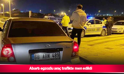 Abartı egzozlu araç trafikte men edildi