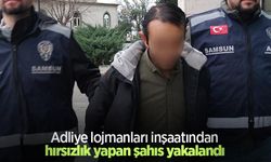 Adliye lojmanları inşaatından hırsızlık yapan şahıs yakalandı