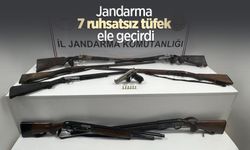 Jandarma 7 ruhsatsız tüfek ele geçirdi