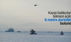 Kayıp balıkçıların teknesi açıkta 8 metre derinlikte bulundu