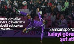 Kırmızı beyazlılar, Süper Lig'in en fazla isabetli şut çeken 5. takımı... Samsunspor'da kaleyi gören şut attı