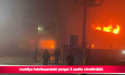 mobilya fabrikasındaki yangın 3 saatte söndürüldü