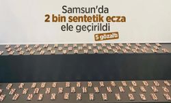 Samsun'da 2 bin sentetik ecza ele geçirildi: 5 gözaltı