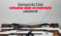 Samsun'da 2 kişi ruhsatsız silah ve mermiyle yakalandı