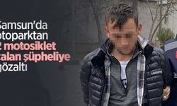 Samsun'da otoparktan 2 motosiklet çalan şüpheliye gözaltı