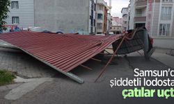 Samsun'da şiddetli lodostan çatılar uçtu