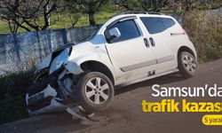 Samsun'da trafik kazası: 5 yaralı