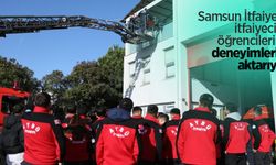 Samsun İtfaiyesi, itfaiyecilik öğrencilerine deneyimlerini aktarıyor